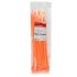 RedTools Attache autobloquante en nylon 15 po - Orange fluo - Paquet de 100