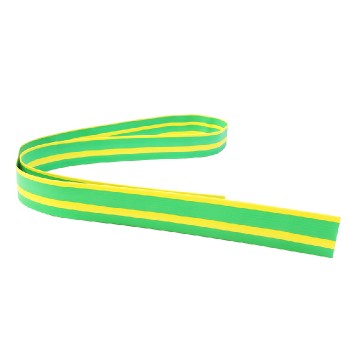 Striped Heat Shrink Tubing - 19 mm (3/4 in) - 4 ft - Green/Yellow