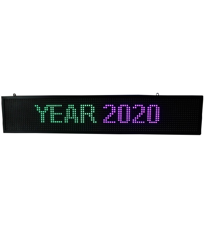 Wi-Fi Programmable LED Illuminated Sign - RGB - 96 X 16 LED