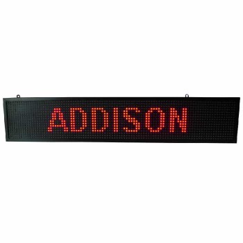 Enseigne lumineuse DEL programmable Wi-Fi - Rouge - 96 X 16 DEL