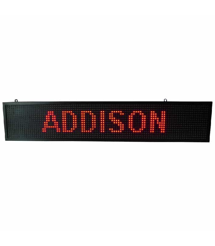 Wi-Fi Programmable LED Illuminated Sign - Red - 96 X 16 LED