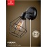 Globe  Plug-in or Wired Indoor Wall Sconce Light - 60 W - Matte Black