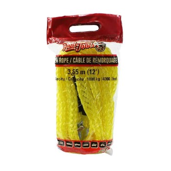 RedTools Corde de remorquage d'urgence - Capacité 4000lbs - 3.65m