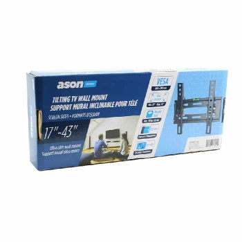 Ason Decor Tilting Wall Mount for 17" to 43" Flat or Curved TV - 30 Kg