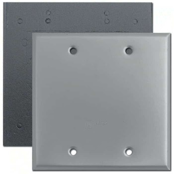 PureVolt Couvercle étanche pour boîte électrique double avec joint d'étanchéité - Acier inoxydable