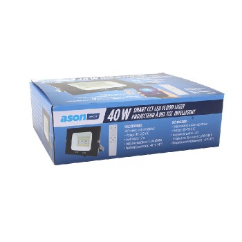 Ason Decor Projecteur de lumière DEL avec télécommande RF - Wi-Fi - RVB/TCC - IP66 - 40 W