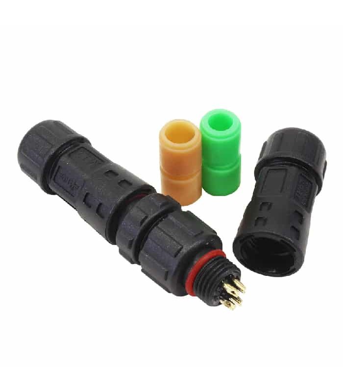 PureVolt Waterproof M12 Connector for 24/20 AWG Cable - IP67 - 4 Pin - Male/Female