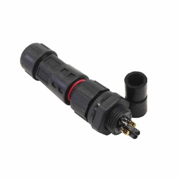 PureVolt Waterproof M12 Panel Type Connector for 22/18 AWG Cable - IP67 - 2 Pin - Male/Female