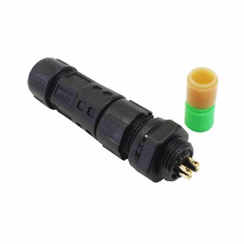 PureVolt Waterproof M12 Panel Type Connector for 26/24 AWG Cable - IP67 - 4 Pin - Male/Female
