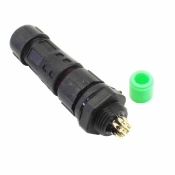 PureVolt Waterproof M12 Panel Type Connector for 26/24 AWG Cable - IP67 - 8 Pin - Male/Female