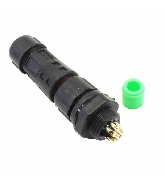 PureVolt Waterproof M12 Panel Type Connector for 26/24 AWG Cable - IP67 - 8 Pin - Male/Female