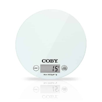 Coby Balance numérique ronde - Capacité de 11lbs - Blanc