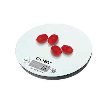Coby Balance numérique ronde - Capacité de 11lbs - Blanc