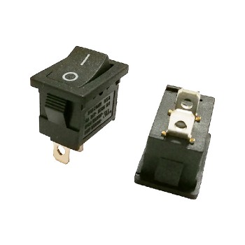 Interrupteur à bascule momentané ON/OFF - 2 pins - 125 V - 16 A - Noir