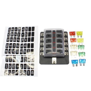 PureVolt Boîtier de jonction pour fusible à lame - 10 voies