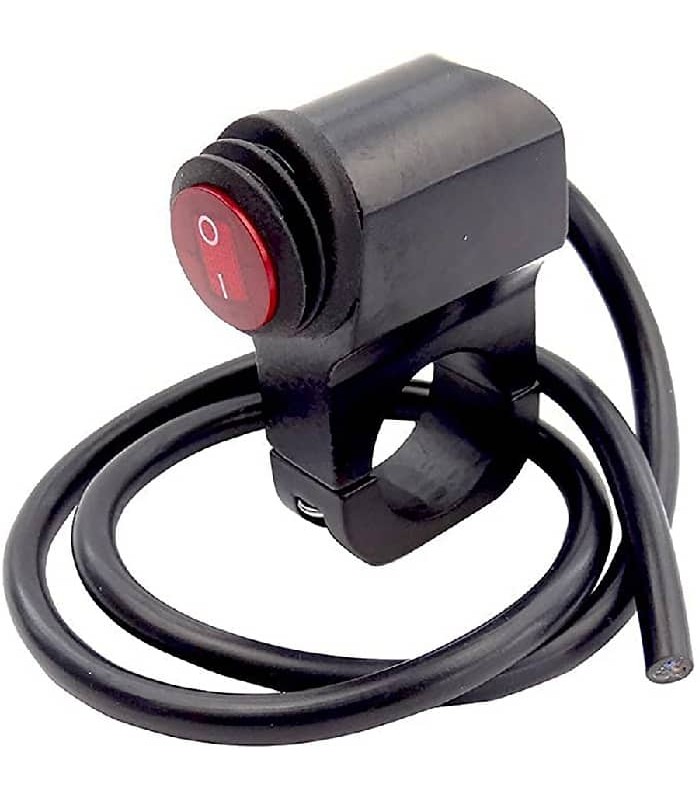 PureVolt  Illuminated Bicycle ON/OFF Switch - Red