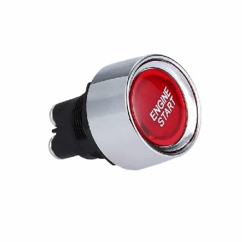 PureVolt Bouton poussoir de démarrage momentané illuminé " Engine Start"- N.F - Rouge