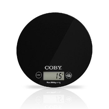 Coby Balance numérique ronde - Capacité de 11lbs - Noir
