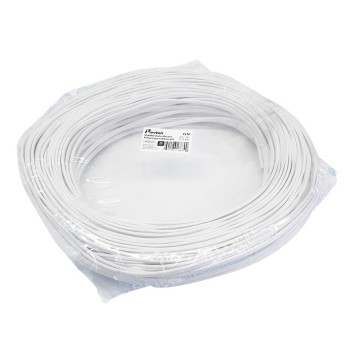 PureVolt Fil électrique multibrins plat - 2C/18 AWG - SPT-1 - FT2 - Blanc - 75 m