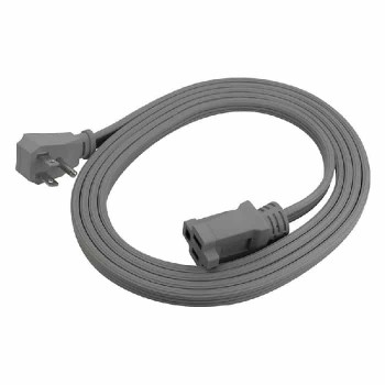 PureVolt Rallonge électrique à 1 prise pour climatiseur - Intérieur - 3c/14 AWG - 125 V - 15 A - Gris - 3.65 m