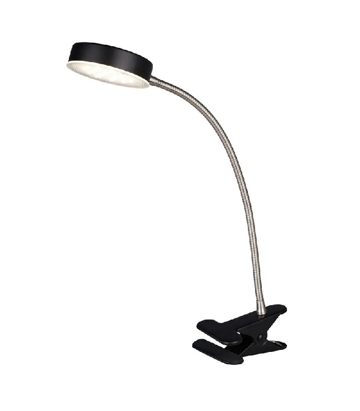 Lampe de bureau DEL à pince avec col de cygne - 4.5W - Blanc