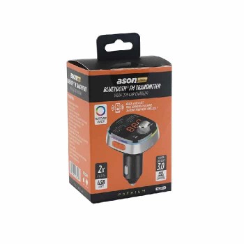 Ason Tech Bluetooth FM Transmitter with 2 USB and USB-C Charging Ports and Volume Control for Vehicle - Micro SD/Voice Assistant