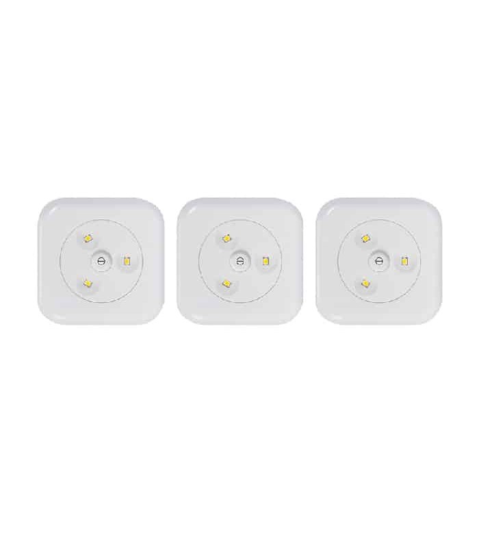 Set of 3 LED Lighting Pucks - 3000 K - White