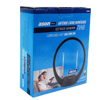 Ason Decor Antenne-cadre numérique TVHD - UHF/VHF/FM
