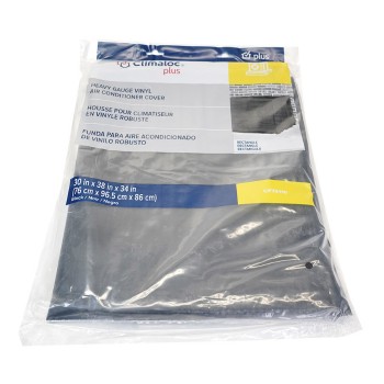 Heavy Duty Vinyl Protective Air Conditioner Cover - 38" x 34" x 30" - Black