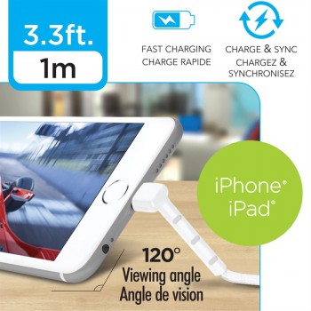 eLink Câble Lightning à USB de 3.3 pi. avec support de téléphone intégré