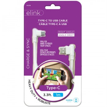 eLink 3.3ft Right Angle Type-C Cable