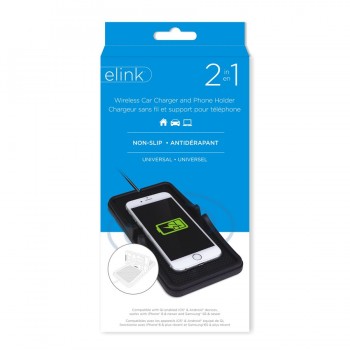 eLink Chargeur de voiture sans fil et support de téléphone