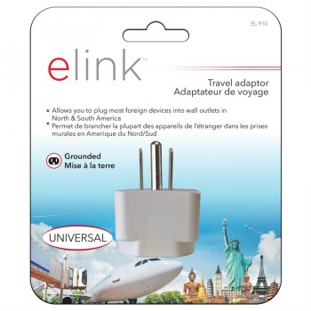 eLink Foreign plug adaptor - North & South America