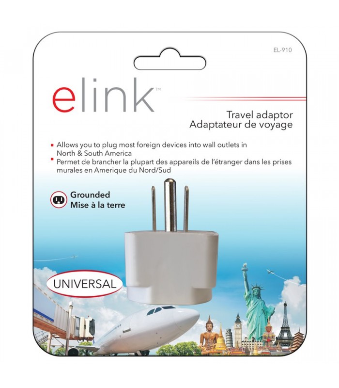 eLink Foreign plug adaptor - North & South America