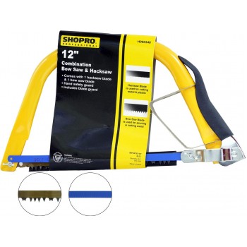 SHOPRO 2-in-1 Combo Bow Saw & Hacksaw