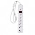 SHOPRO 3 ft 14/3 SJT 6-Outlet Power Bar Surge Protector - White