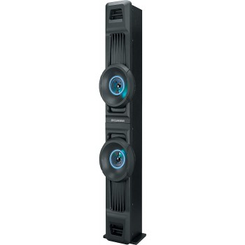 Sylvania SP800 Haut-parleur Tour Bluetooth à DEL Lumineux avec Radio FM Noir - Boîte Ouverte