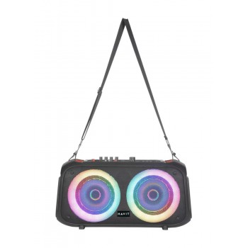 Havit Enceinte extérieure sans fil avec 2 microphones sans fil inclus - 40 Watt