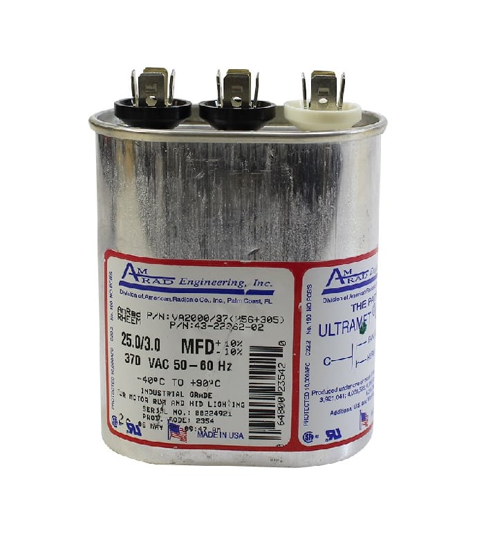 AC Capacitor - 25 + 3 µF - 370 Vac