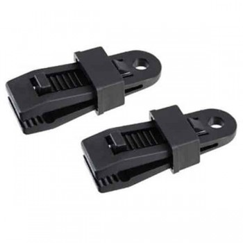 Pince verrouillable pour bâche - Noir - Paquet de 2