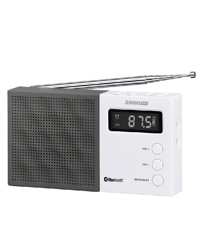 Ason Audio Radio FM portable - Bluetooth - Blanc