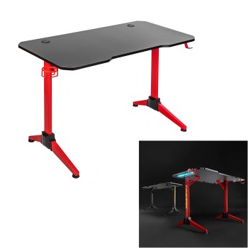Ason Decor Ergonomic Computer Gaming Desk - 120 cm x 60 cm - Red and Black