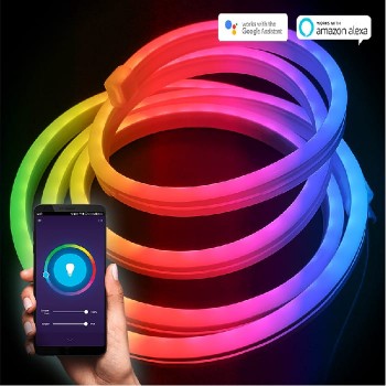 Ason Decor Bande DEL flexible intelligente style Néon - 24 V - 72 DEL/m - IP44 - RVB/TCC - 2 m