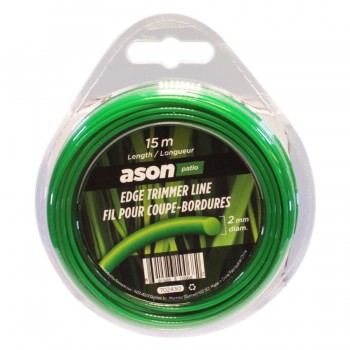 Ason Patio Trimmer Line - Green - 2.00Mm X 15M