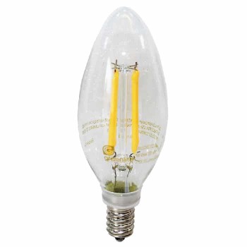 B10 Dimmable Filament Style Chandelier LED Bulb - 120 V - 4 W - E12 - 5000 K