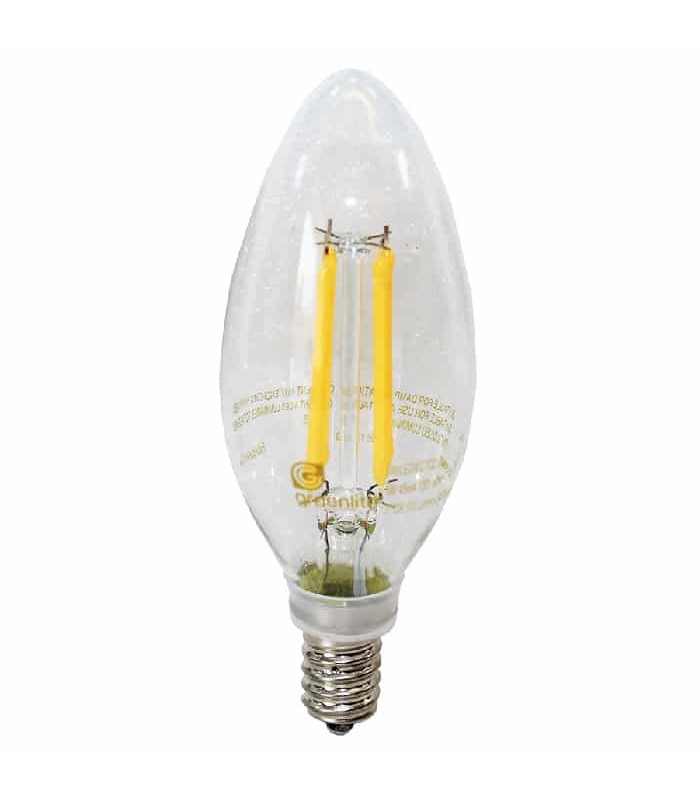 Ampoule DEL graduelle B10 chandelier style filament - 120 V - 4 W - E12 - 5000 K