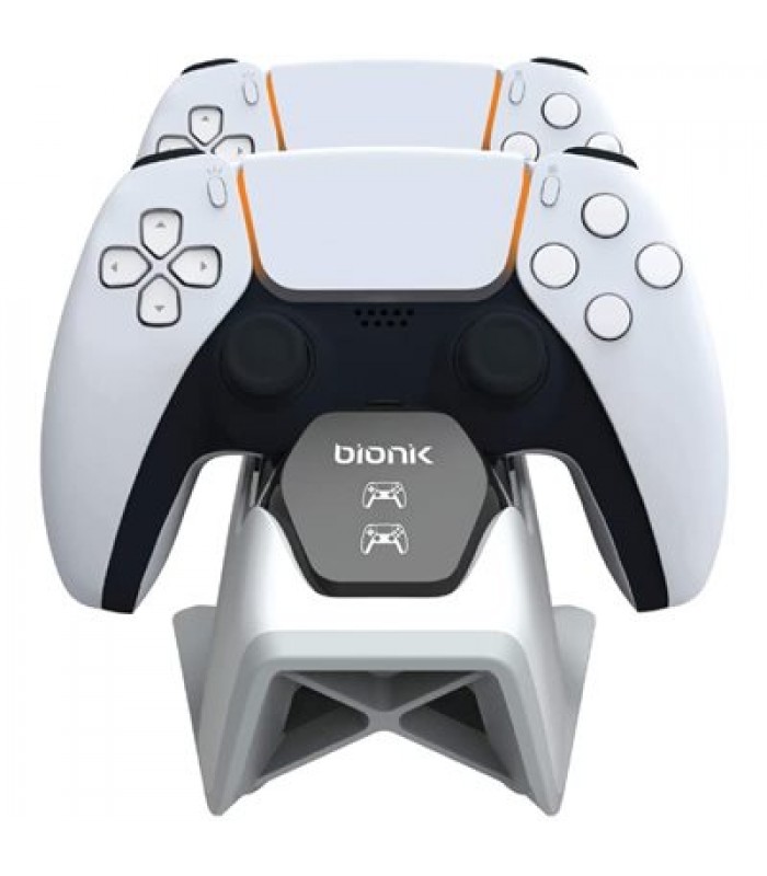 BIONIK Power Stand for PS5 Dual Controller Charging System with Back-Lit Indicators