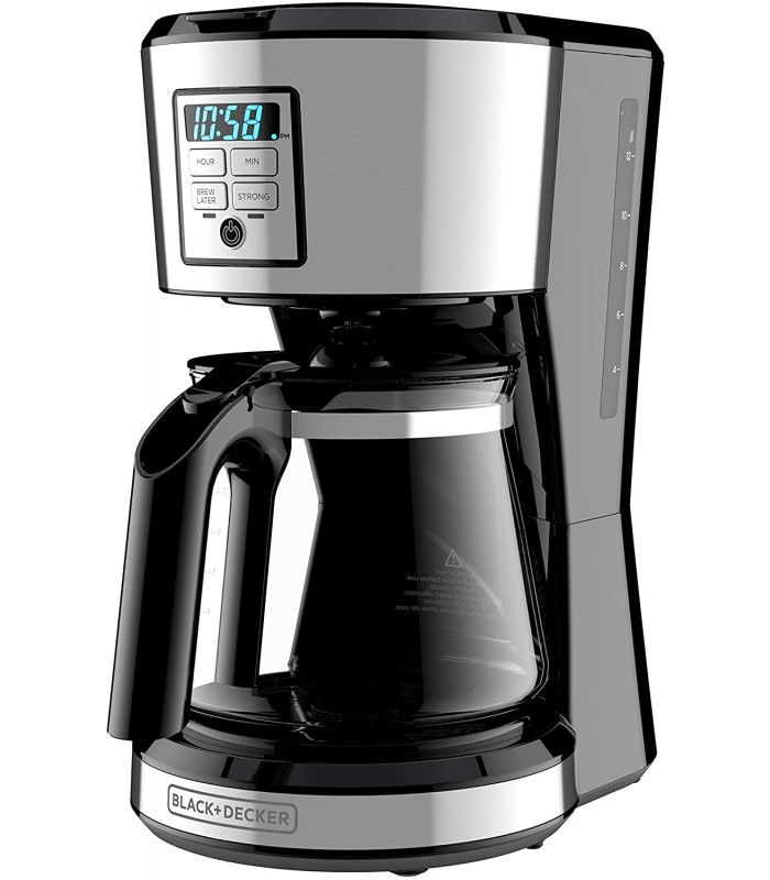 Black & Decker Cafetière Programmable de 12 tasses Noir - Boîte Ouverte