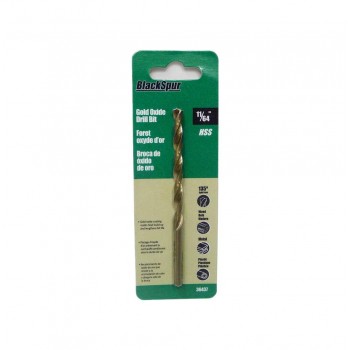 BlackSpur Drill Bit Hss Gold Oxide 11/64 in Reduced Shank