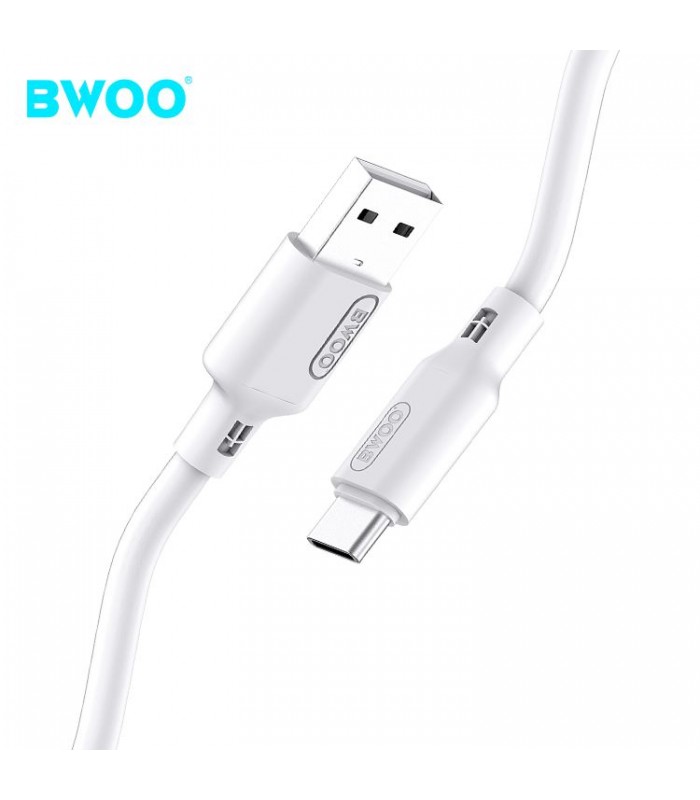 BWOO BO-X209C USB DATA CABLE, TYPE C, WHITE , 1.0m, 5V 2A, TUBE